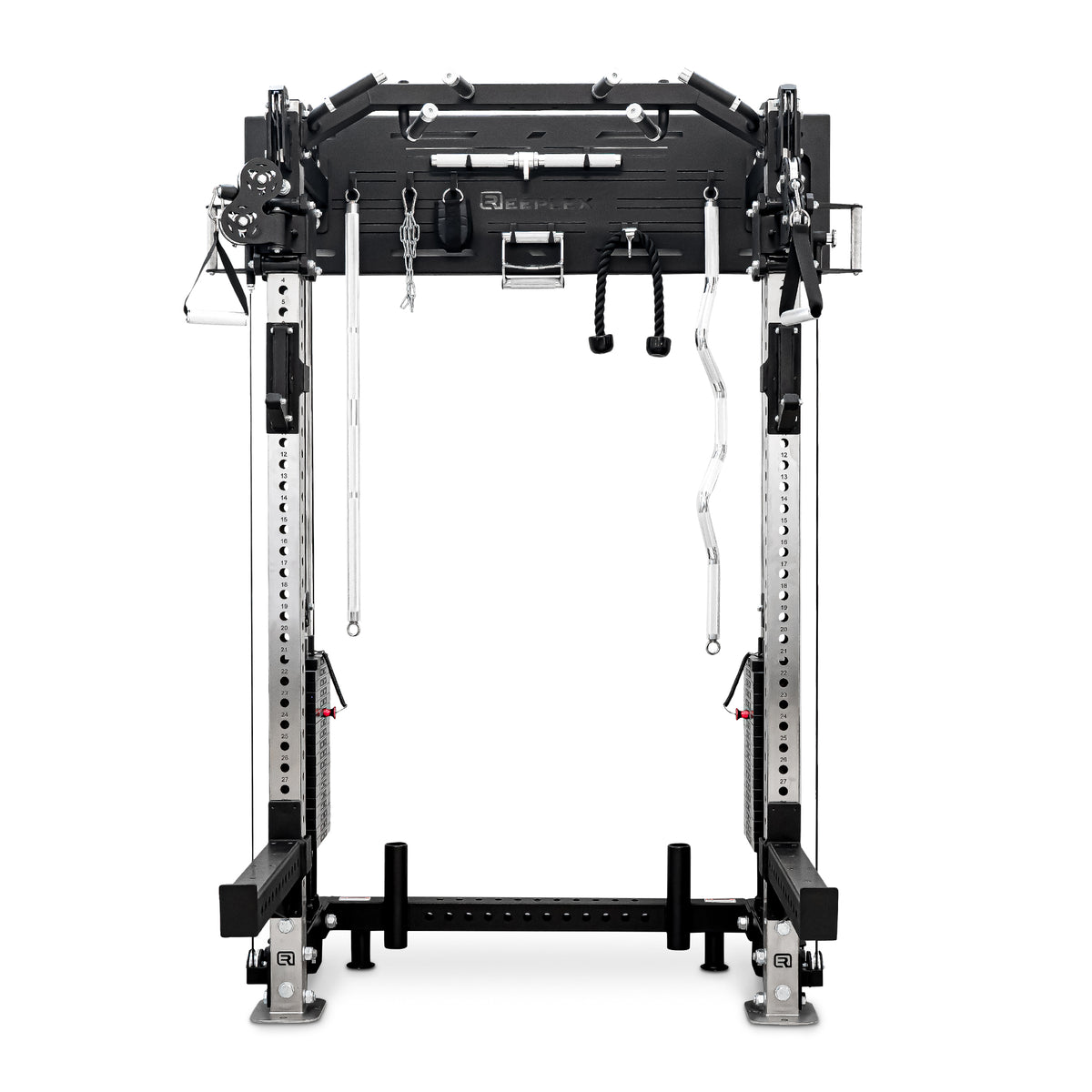 Reeplex Wall Mounted Multi-Functional Trainer with 2 x 90kg Weight Stacks & Attachments