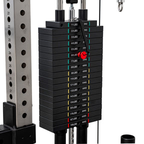 Reeplex Wall Mounted Multi-Functional Trainer with 2 x 90kg Weight Stacks & Attachments