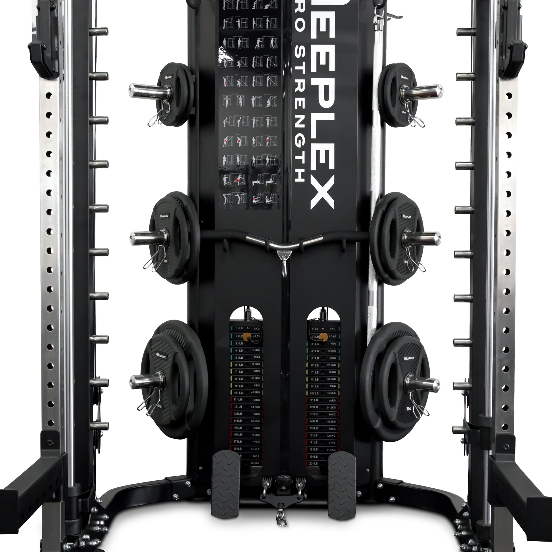 Reeplex CBT-PRO90 Multi-Functional Trainer + Adjustable Bench + 100kg PVC Olympic Weight Plates