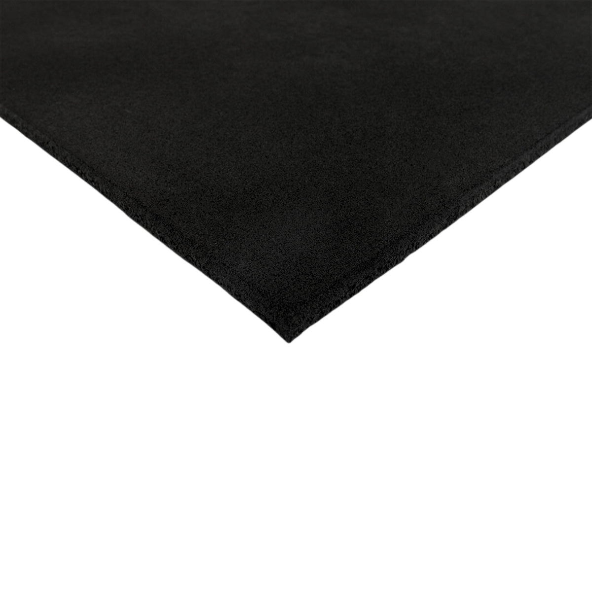 Rubber Gym Flooring Tile Plain Black