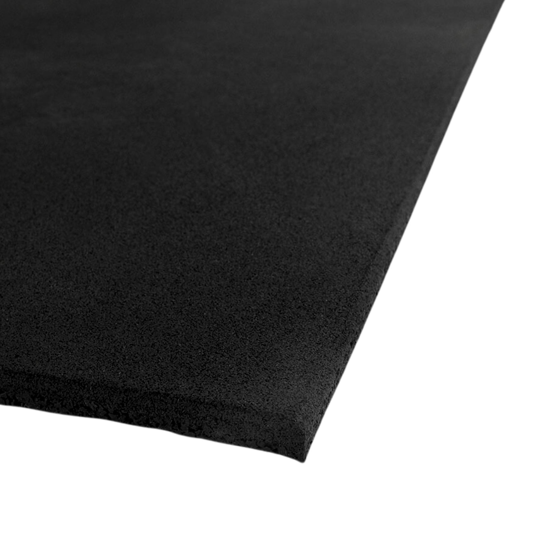 Rubber Gym Flooring Tile Plain Black
