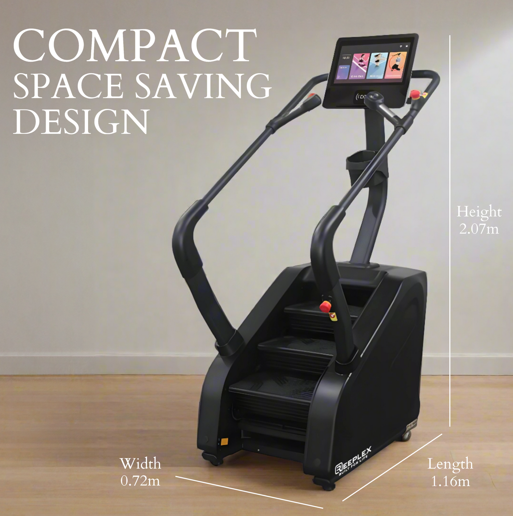 Reeplex Stair Climber Machine Summit™ with 15" Touchscreen Display