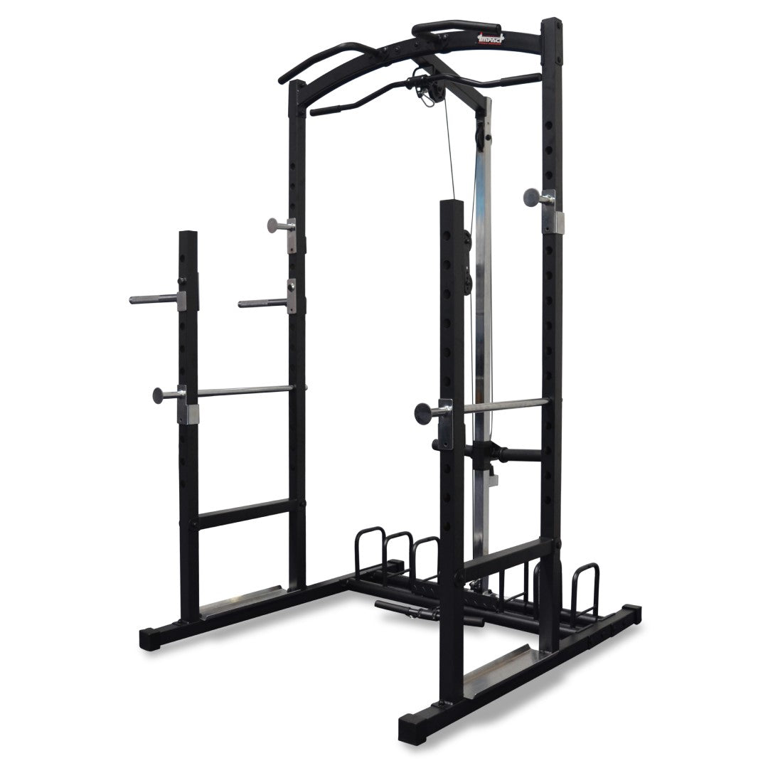Squat Rack With Lat Pulldown + Adjustable Bench + 5-30kg Adjustable Dumbbells + 140kg Standard Weight Set