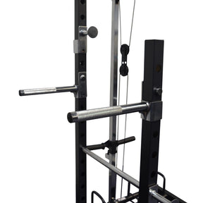 Power Rack with Lat Pulldown + Adjustable Bench + 100kg Olympic Barbell Set