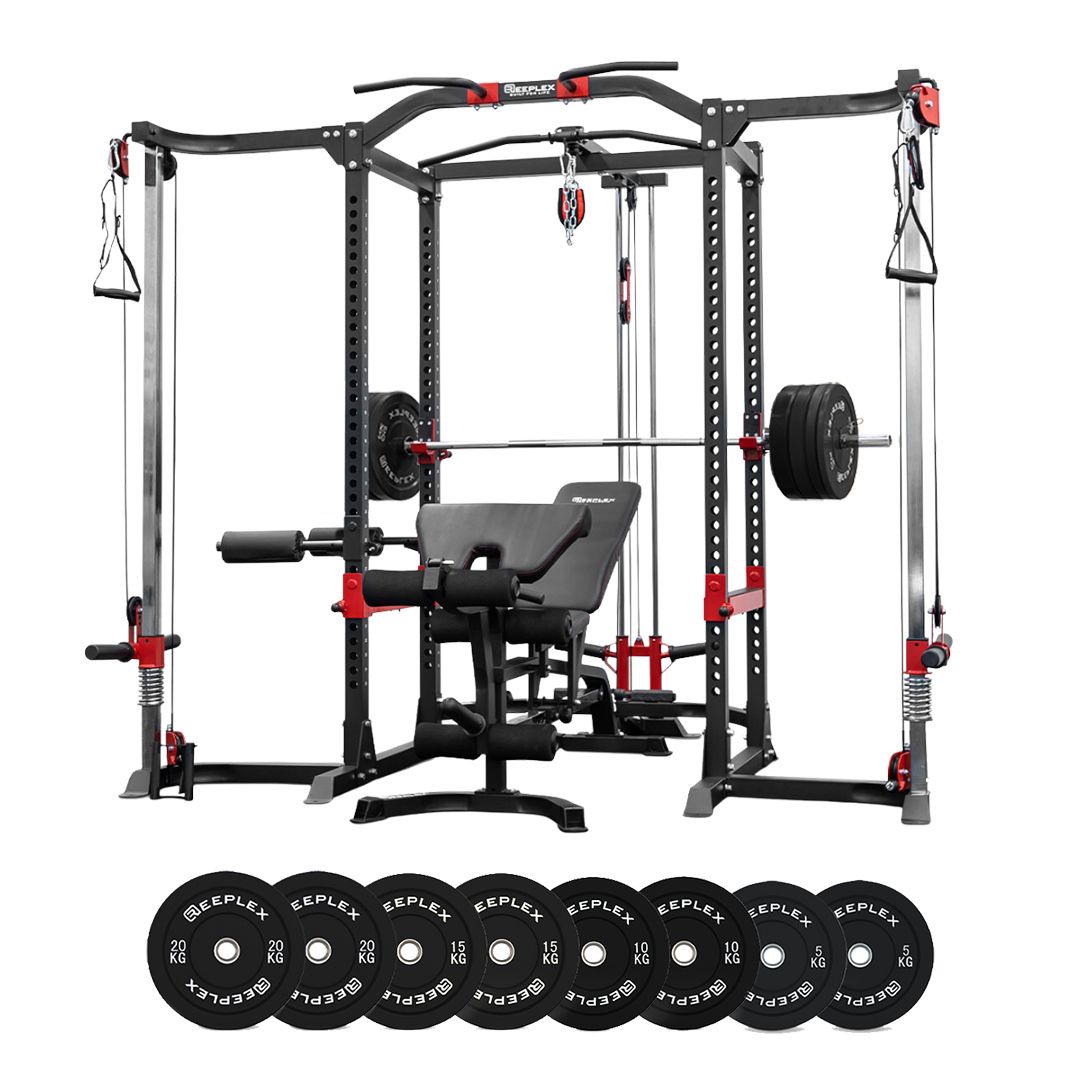 Power Rack Cable Crossover Lat Pulldown Bench Dynamo Fitness