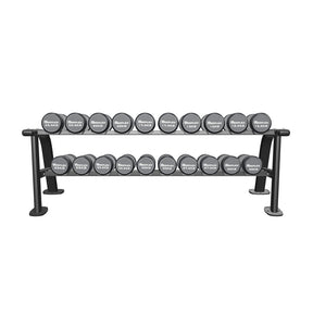 Reeplex Pro Round Dumbbell 12.5kg-35kg Set + Rack