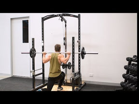 power rack with lat pulldown exercise demo video