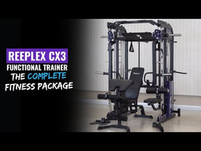 Reeplex CX3 Multi-Functional Trainer + Attachments + Adjustable Bench