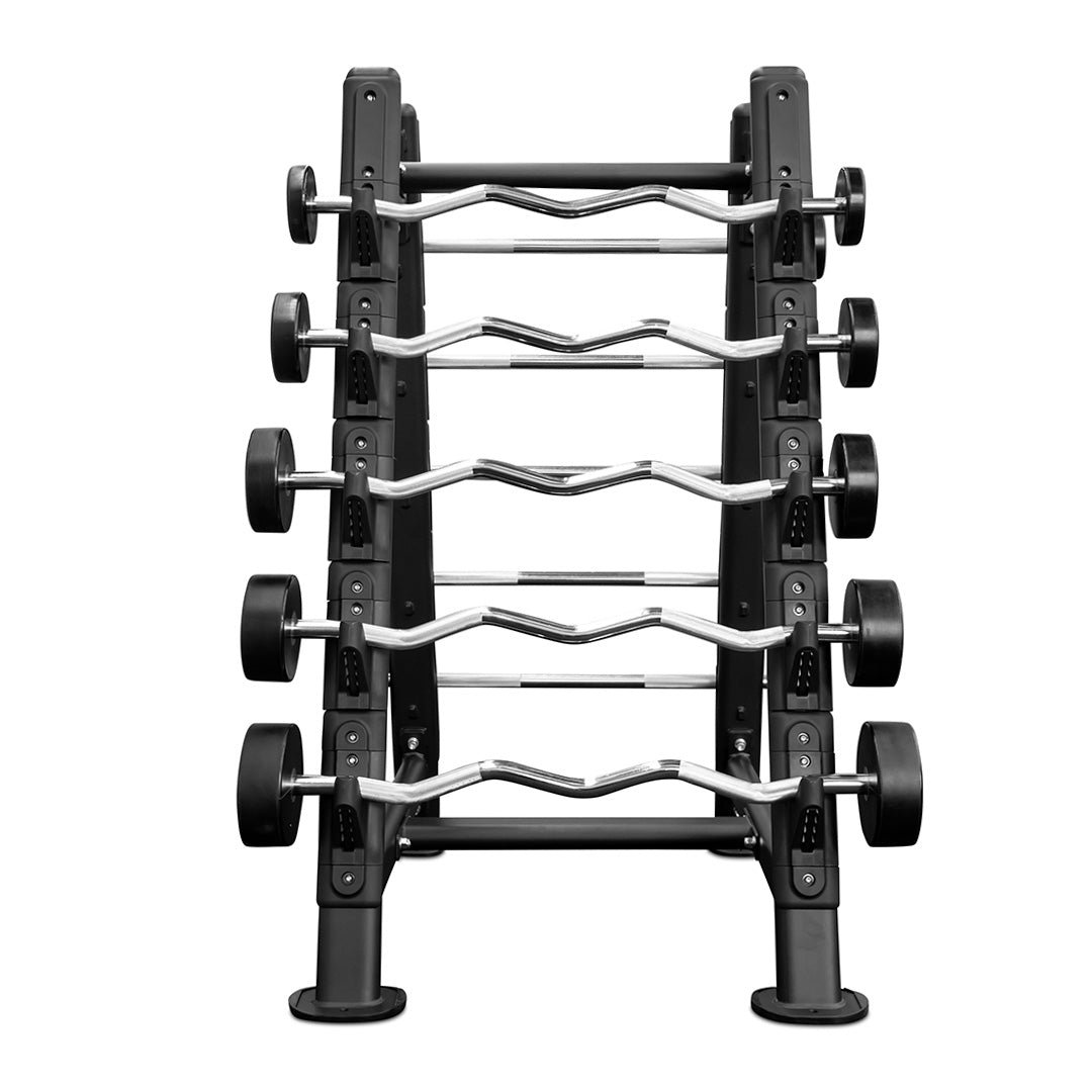 10-30kg Fixed Ez Curl Barbell + Fixed Straight Barbell Set + Rack