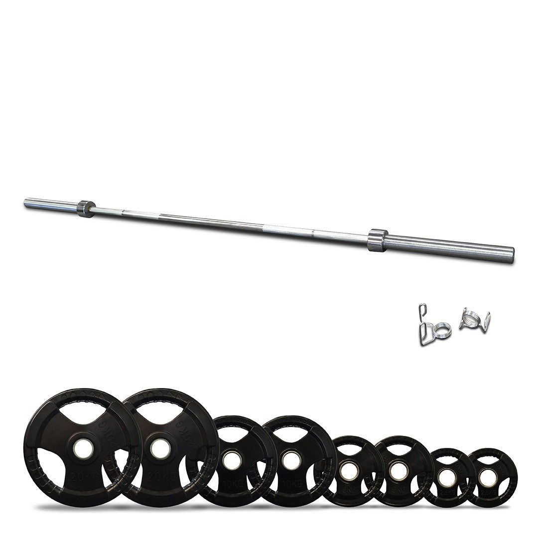 Sporting Goods Curl Bar Weight Set Big 100kg Pro Olympic Barbell