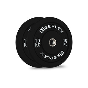 100kg Black Bumper Weight Plate Reeplex Pro