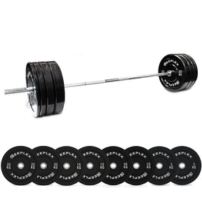 Pro Olympic Barbell/Bumper Weight Set with Clips