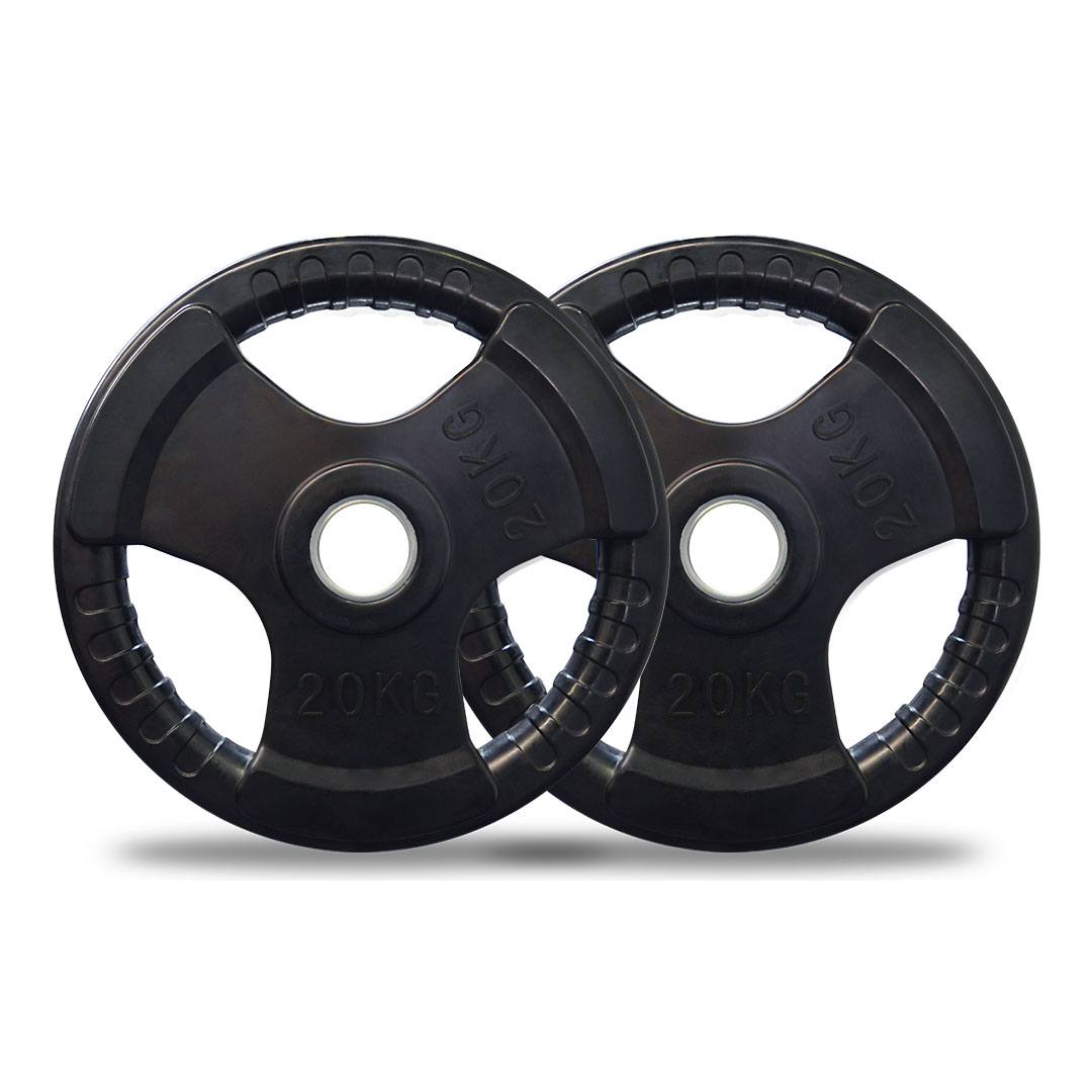 20kg Olympic Rubber Weight Plates Pair