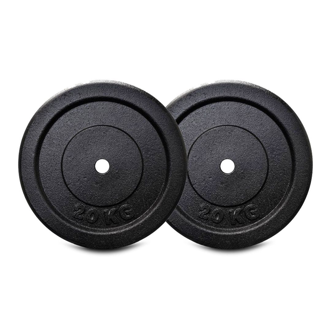 image of 20kg standard weight plates pair