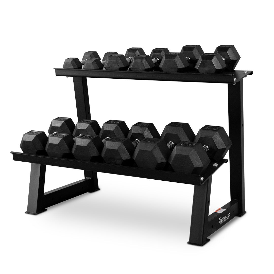 5-30kg rubber Hex Dumbbell set & Rack | Dumbbell Packages | Dynamo ...