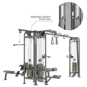 Reeplex Commercial 5 Station Jungle Gym with Heavy 150kg Weight Stacks