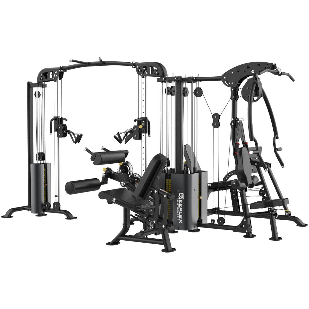 Reeplex Commercial 5 Station Multi-Gym with Leg Press suit corporate gyms