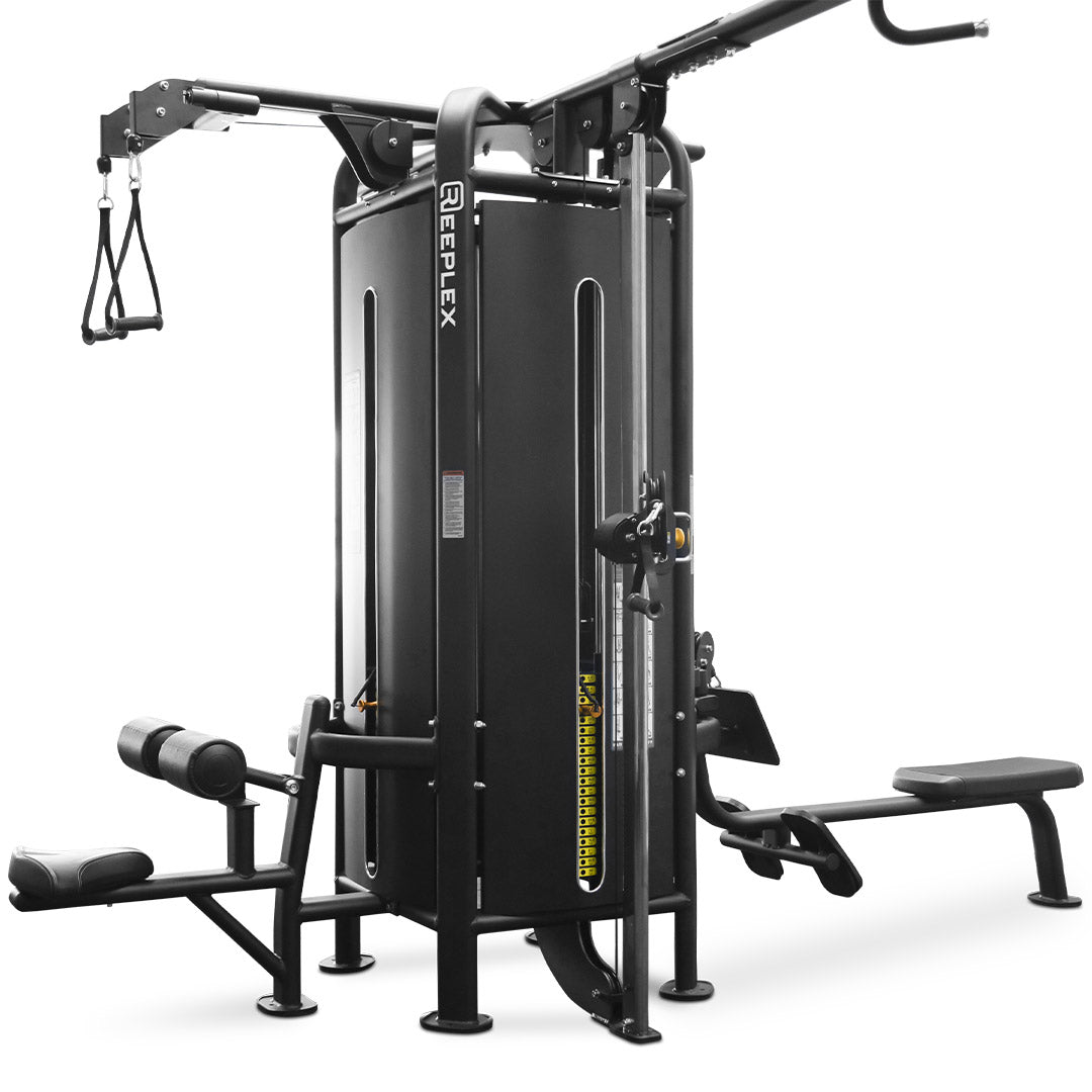 Reeplex Commercial 5 Station Jungle Gym with 90kg Weight Stack
