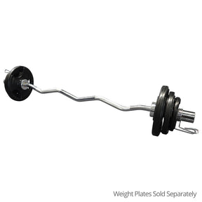 Olympic Ez-Curl Barbell with Spring Clips