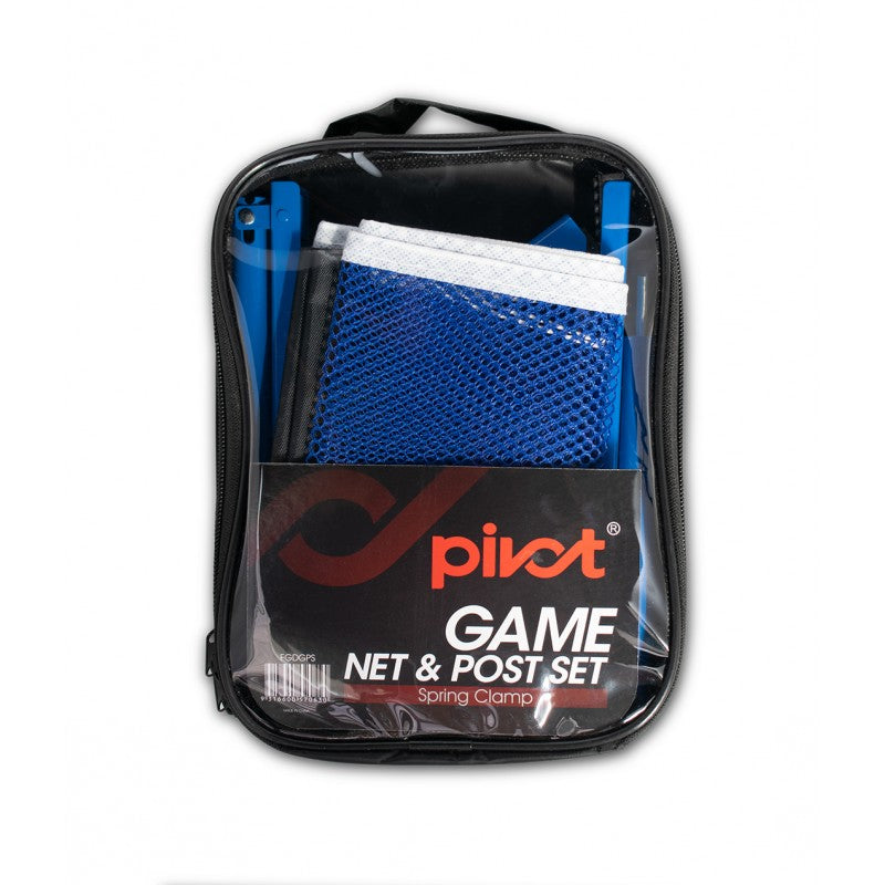 Pivot game net and post set