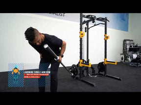 Reeplex RM70 Multi Station Squat Rack + Bench + 120kg Black Bumper Weight Set