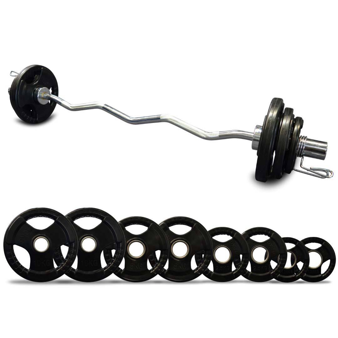 Olympic Ez-Curl Bar Set 45kg Dynamo Fitness1