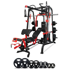 Reeplex SMGX Multi-Station Gym + FID Bench + 100kg Weights 