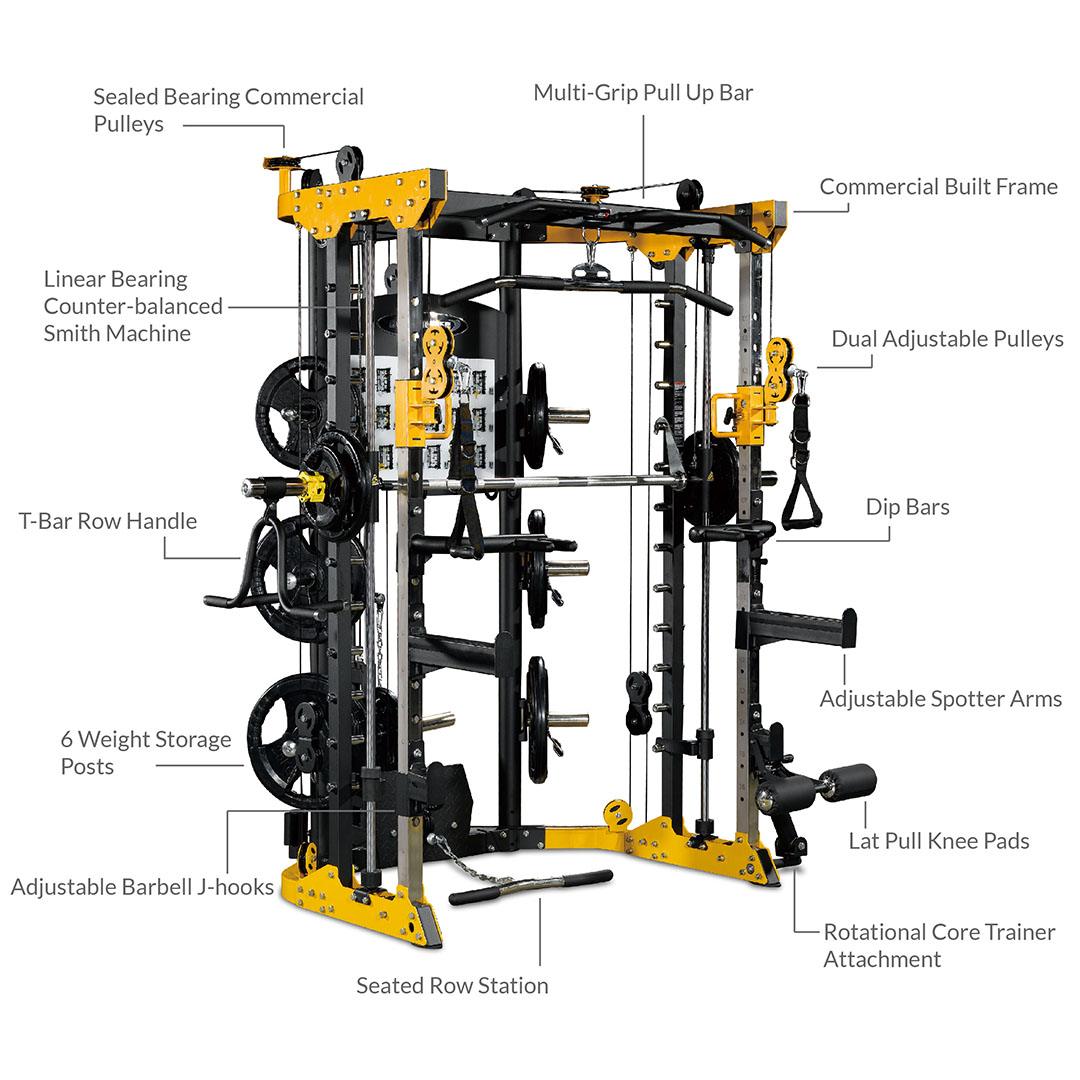 Reeplex CBT-PL Functional Trainer Bench 100kg Weight Plates