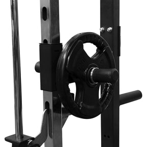 Functional trainer exercise machine for commercial gym includes Smith Machine