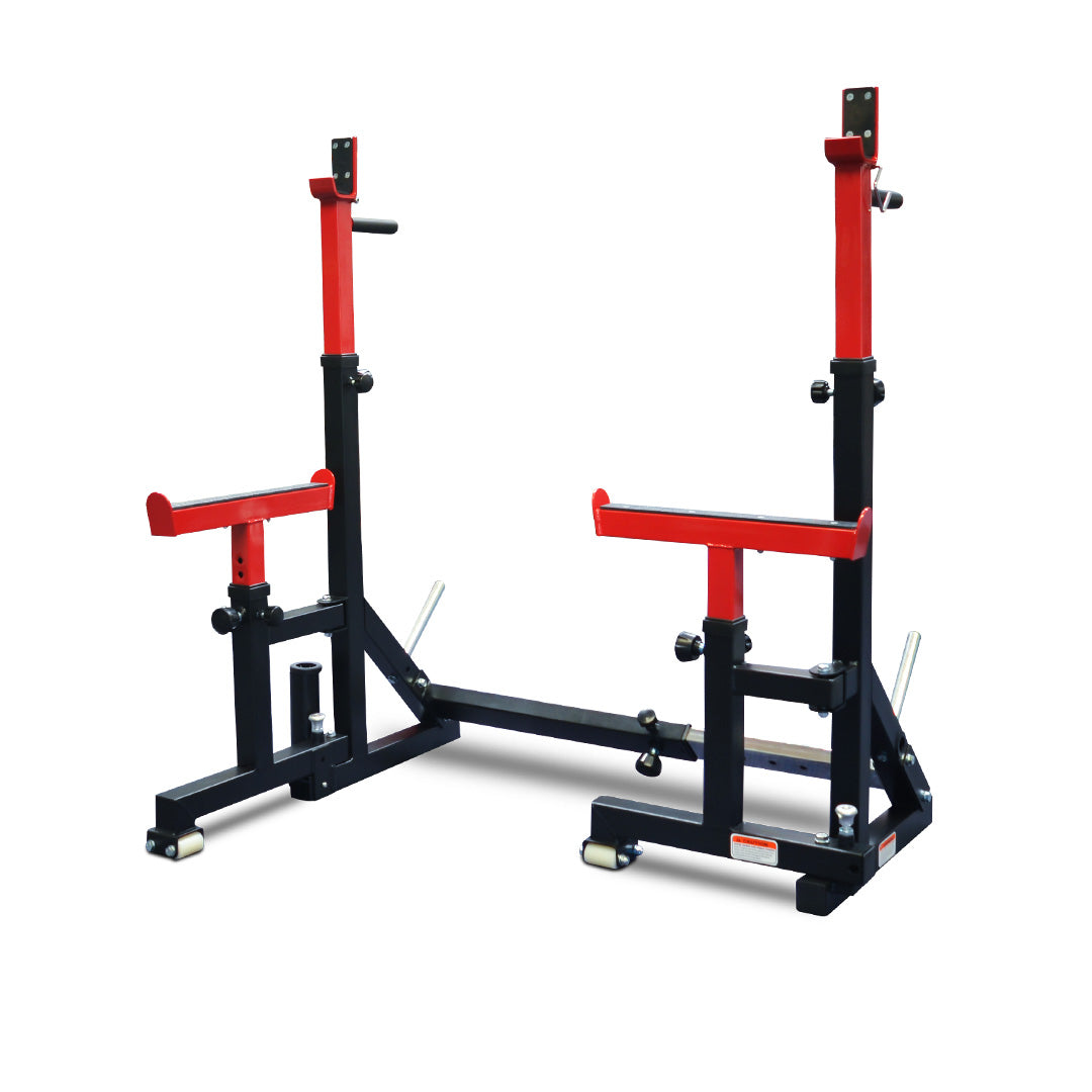 Reeplex SR10 Squat Rack + Adjustable Bench + 120kg Black Bumper Set