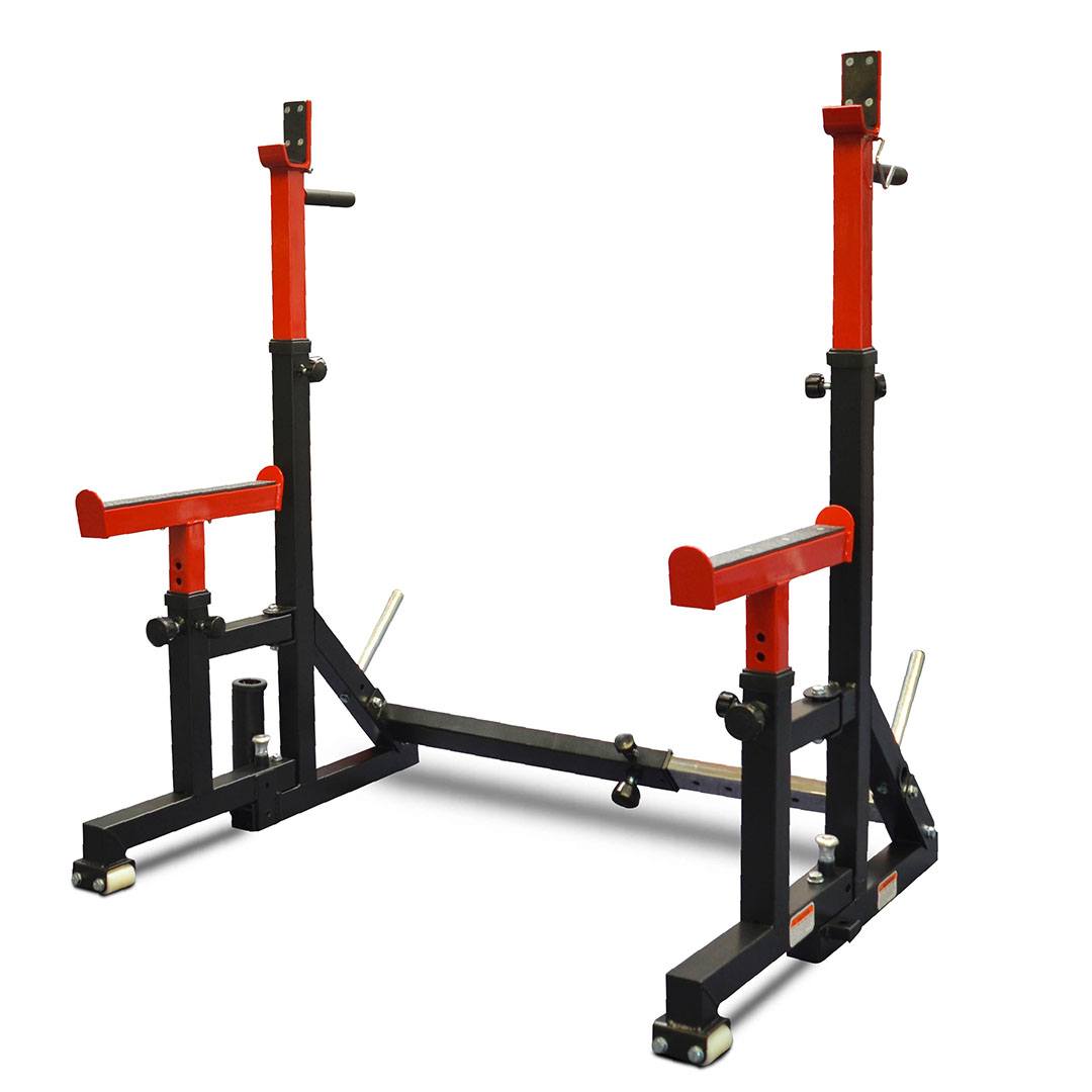 Reeplex SR10 Squat Rack + Adjustable Bench + 100kg Olympic Barbell Set