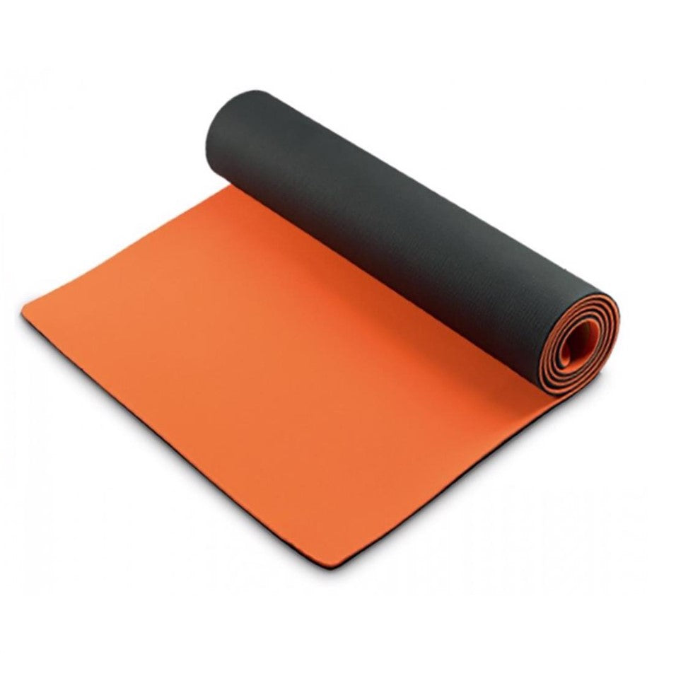 STRUCTURE FITNESS 3 Layer Yoga Mat - Non-Slip, Fitness Exercise Mat for  Home Gym Workouts & Pilates - Orange